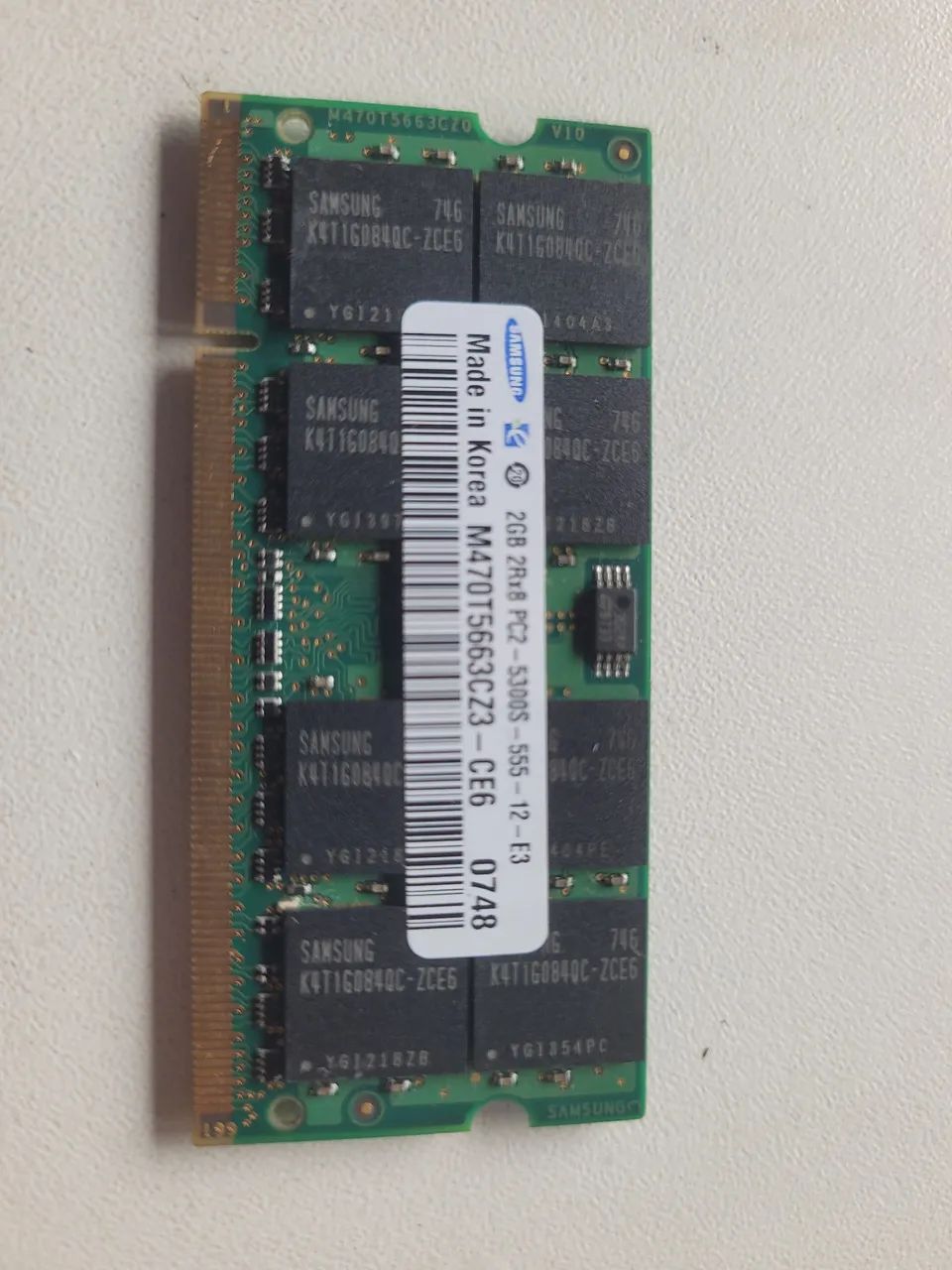 Memória RAM Samsung 2GB DDR2 PC2-5300S