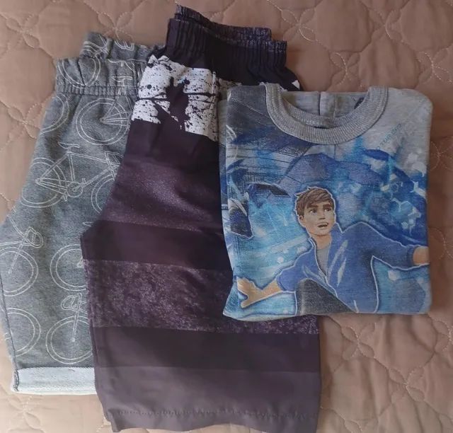 Roupas infantil tamanho 08 kit 3 peças usadas. - Foto 5