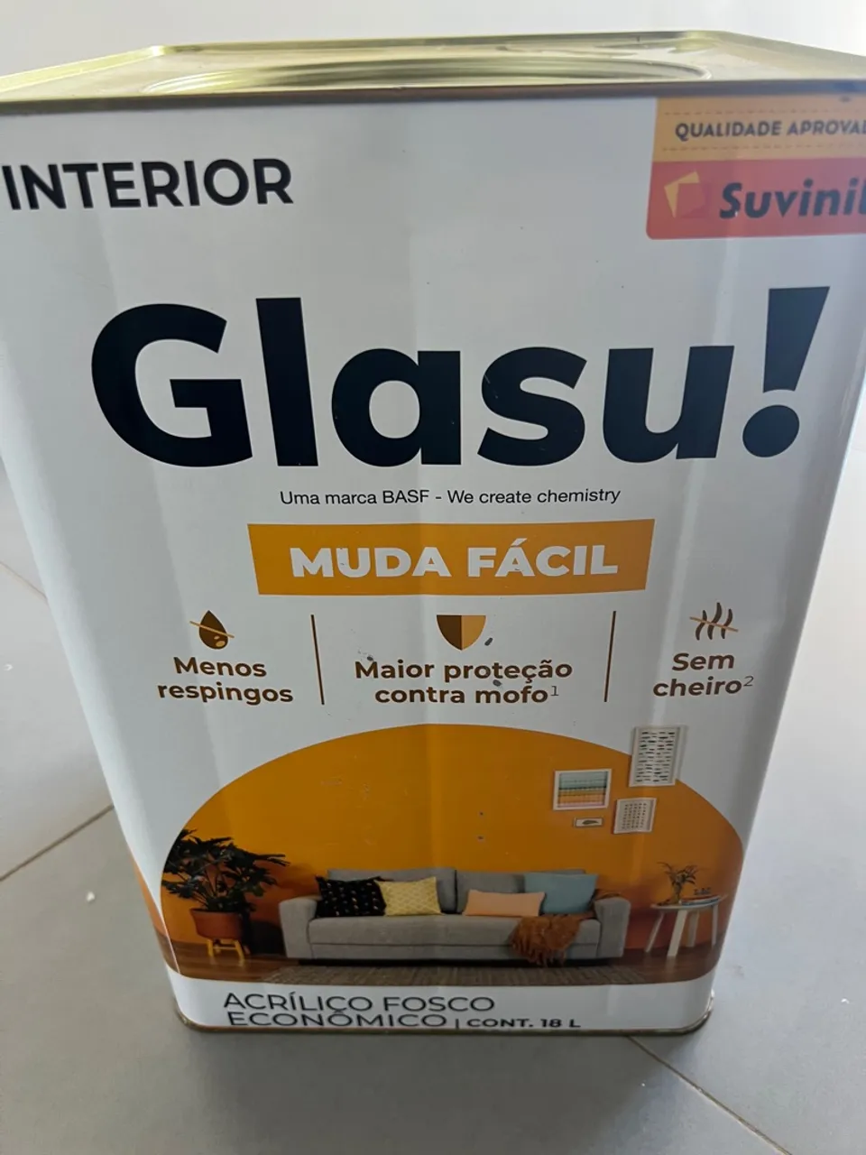 Tinta branco gelo! Glasu da linha Suvinil 18L