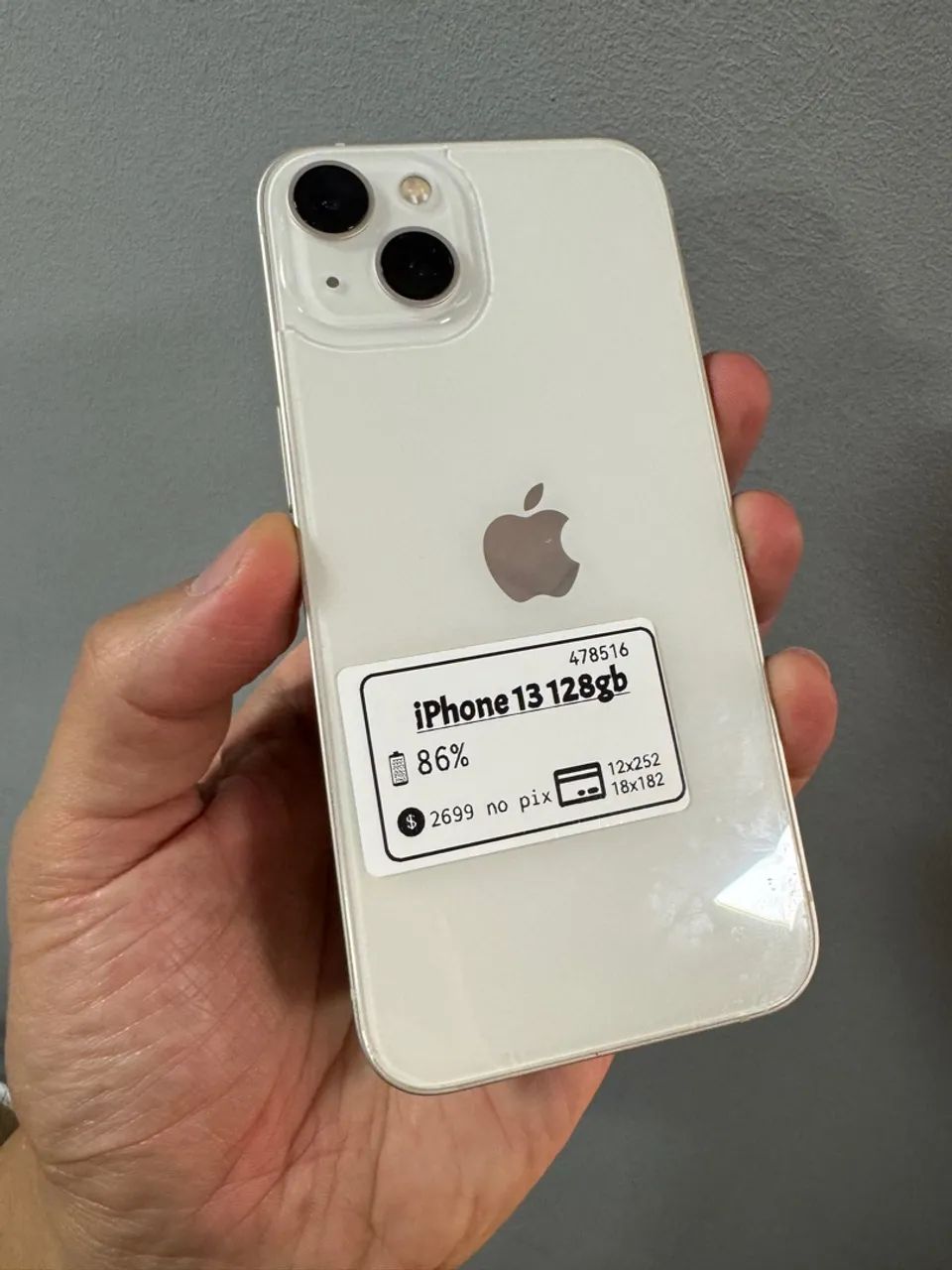 iPhone 13 128GB - Branco - 86% bateria - Celulares e Smartphones