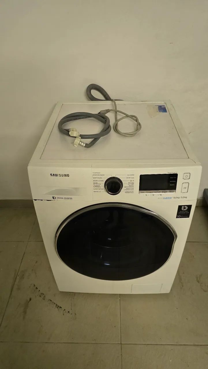 Máquina de Lavar e Secar Samsung 9kg Eco Bubble