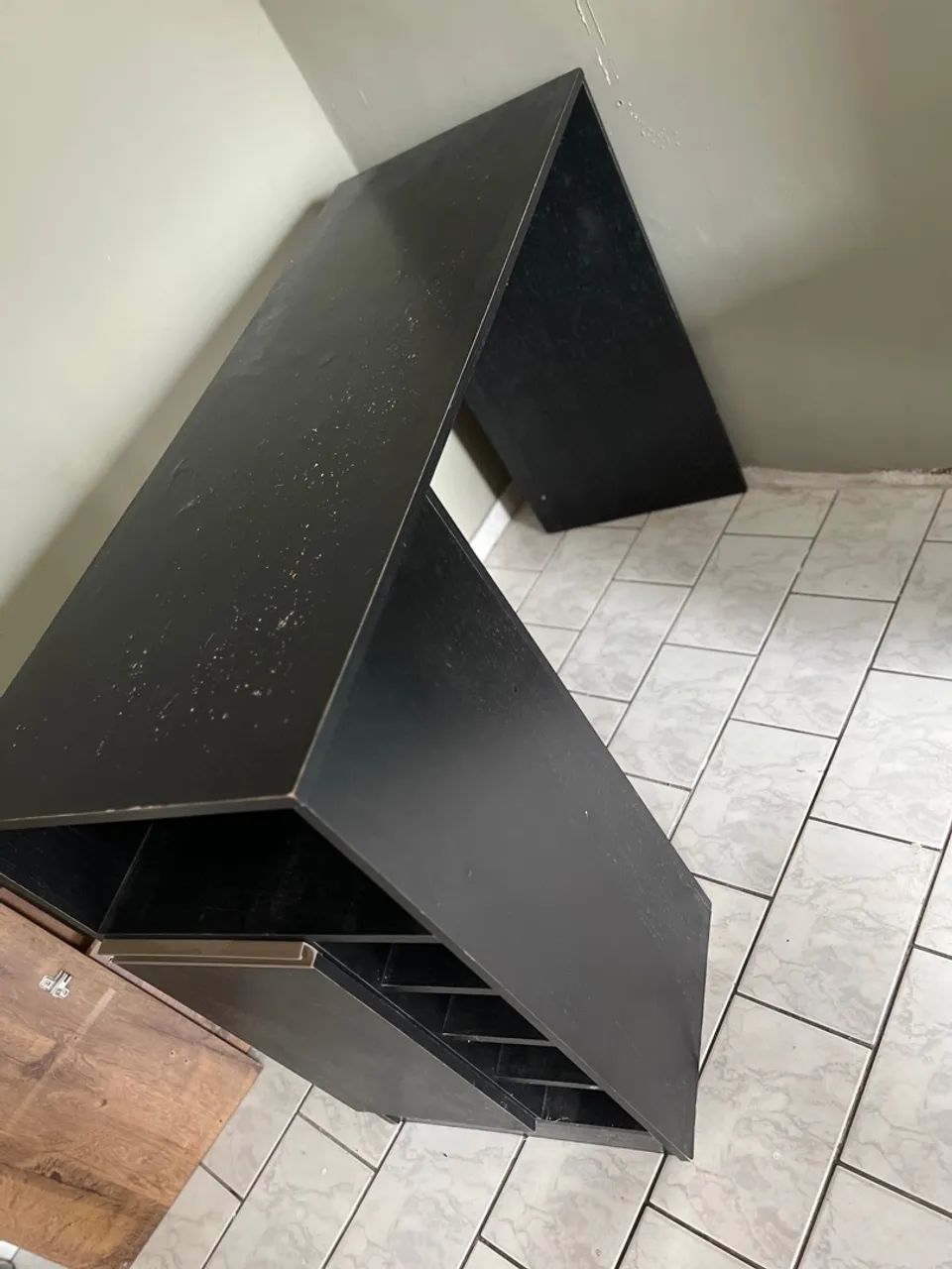Bancada Balcão/mesa de Cozinha com Adega e 1 Porta Multimóveis Mp2144 Preto Preto - Foto 2