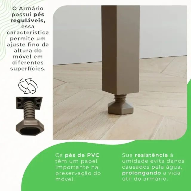 Armário de Cozinha 5 Portas 2 Gavetas DIVIDIMOS EM ATÉ 10X SEM JUROS - Foto 5