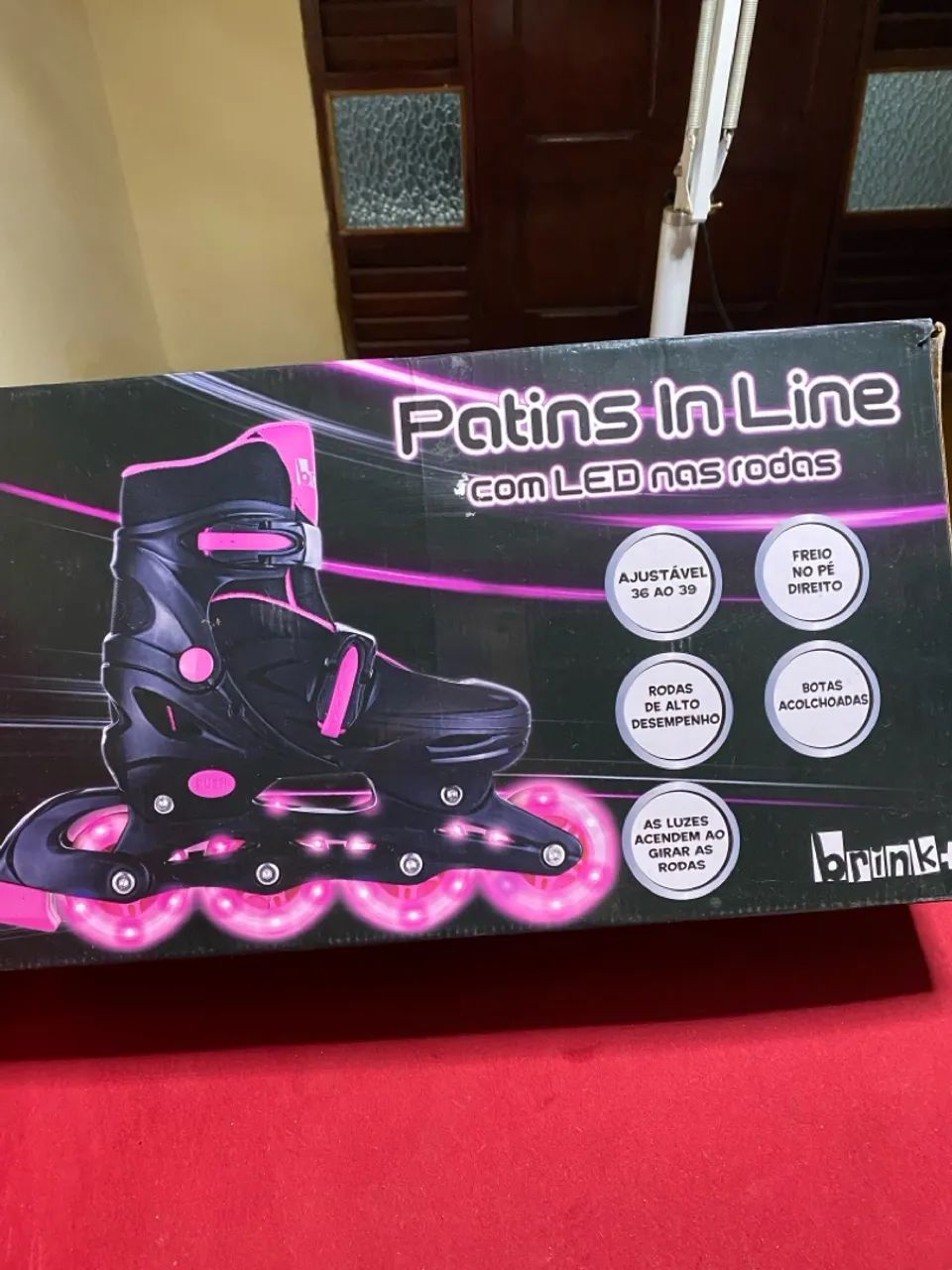 Patins In Line com LED nas Rodas - Ajustável
