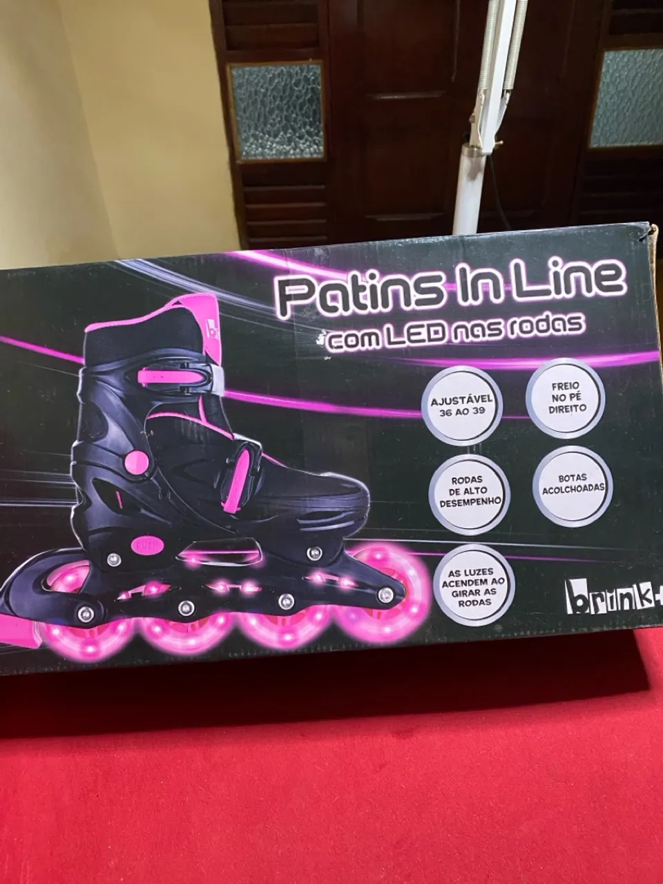 Patins In Line com LED nas Rodas - Ajustável