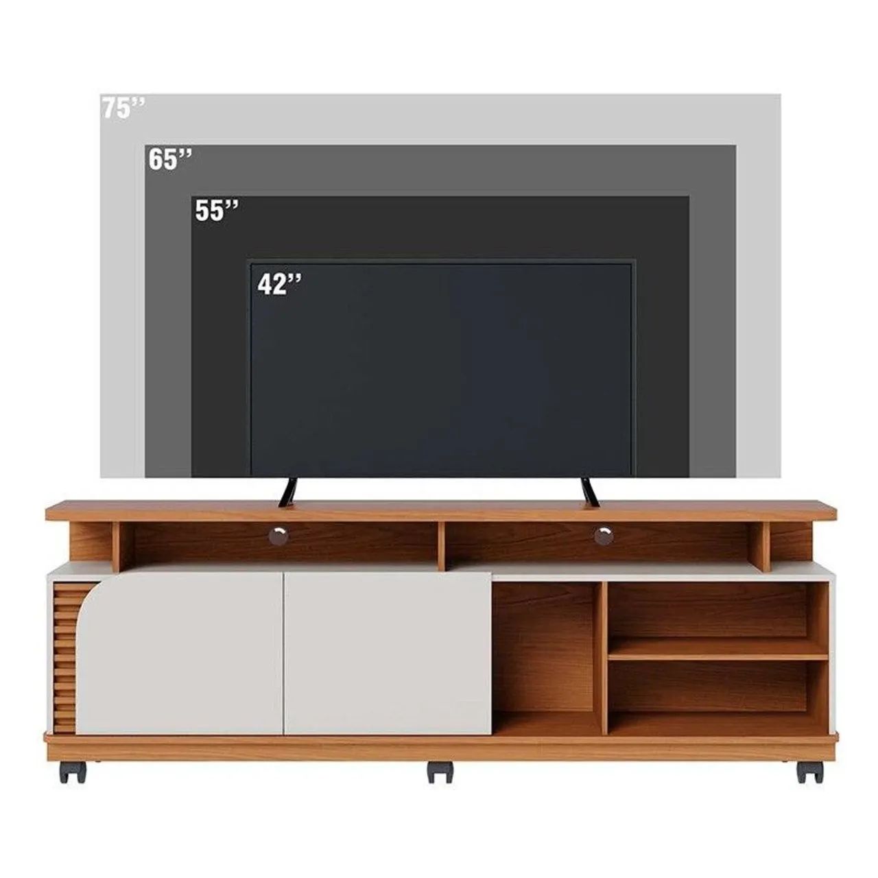 Rack moderno para TV com design clean e funcional - Foto 5