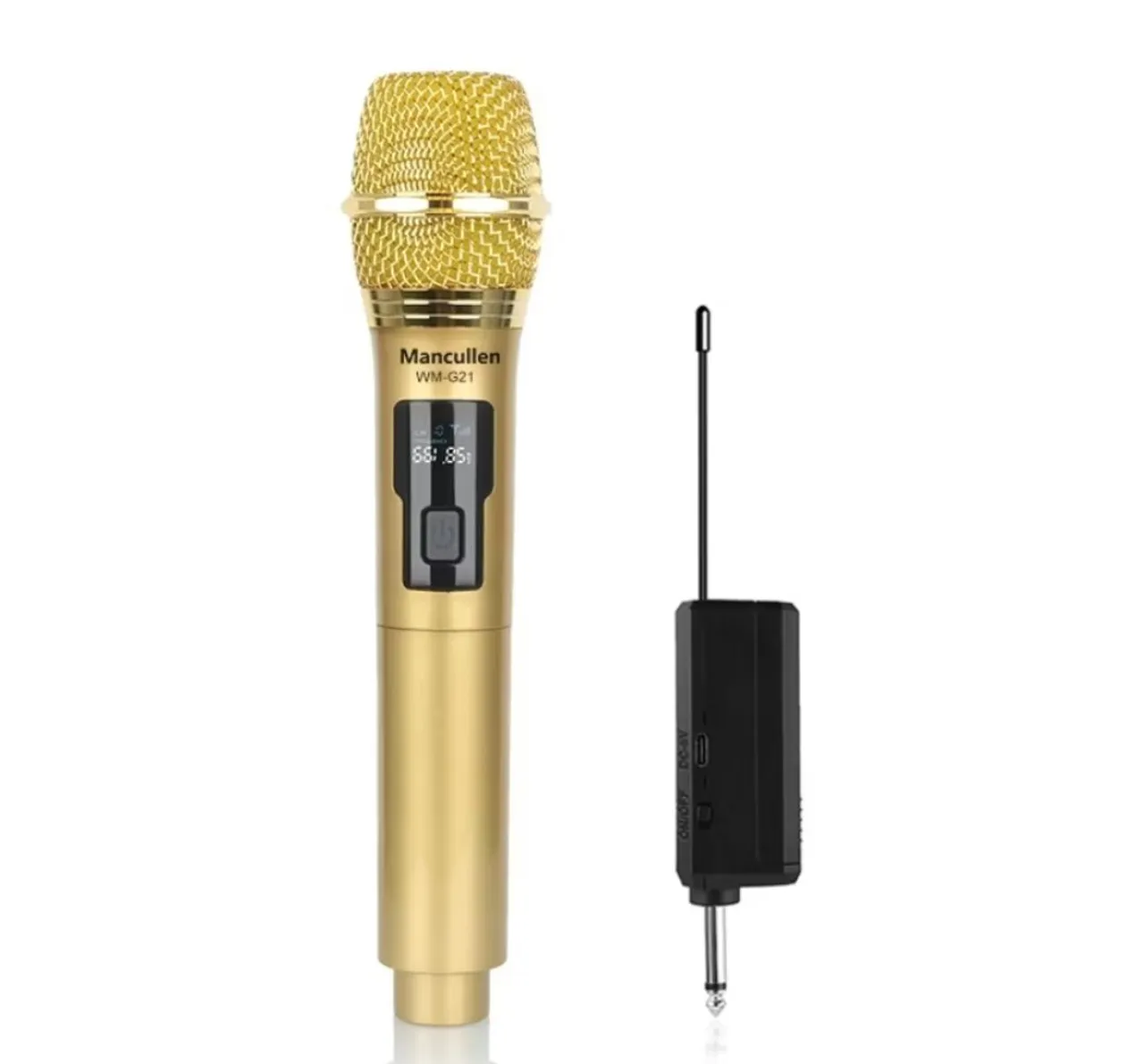 Microfone Sem Fio Dourado Mancullen WM-G21