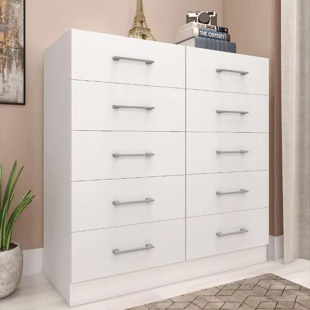 Cômoda Caribe 10Gvs Fellicci Branco - Entrega Rápida! 