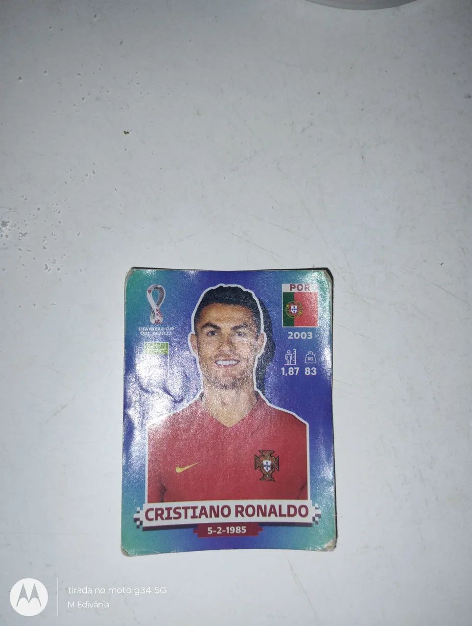 Cartão Cristiano Ronaldo - FIFA World Cup Qat_ar 2022