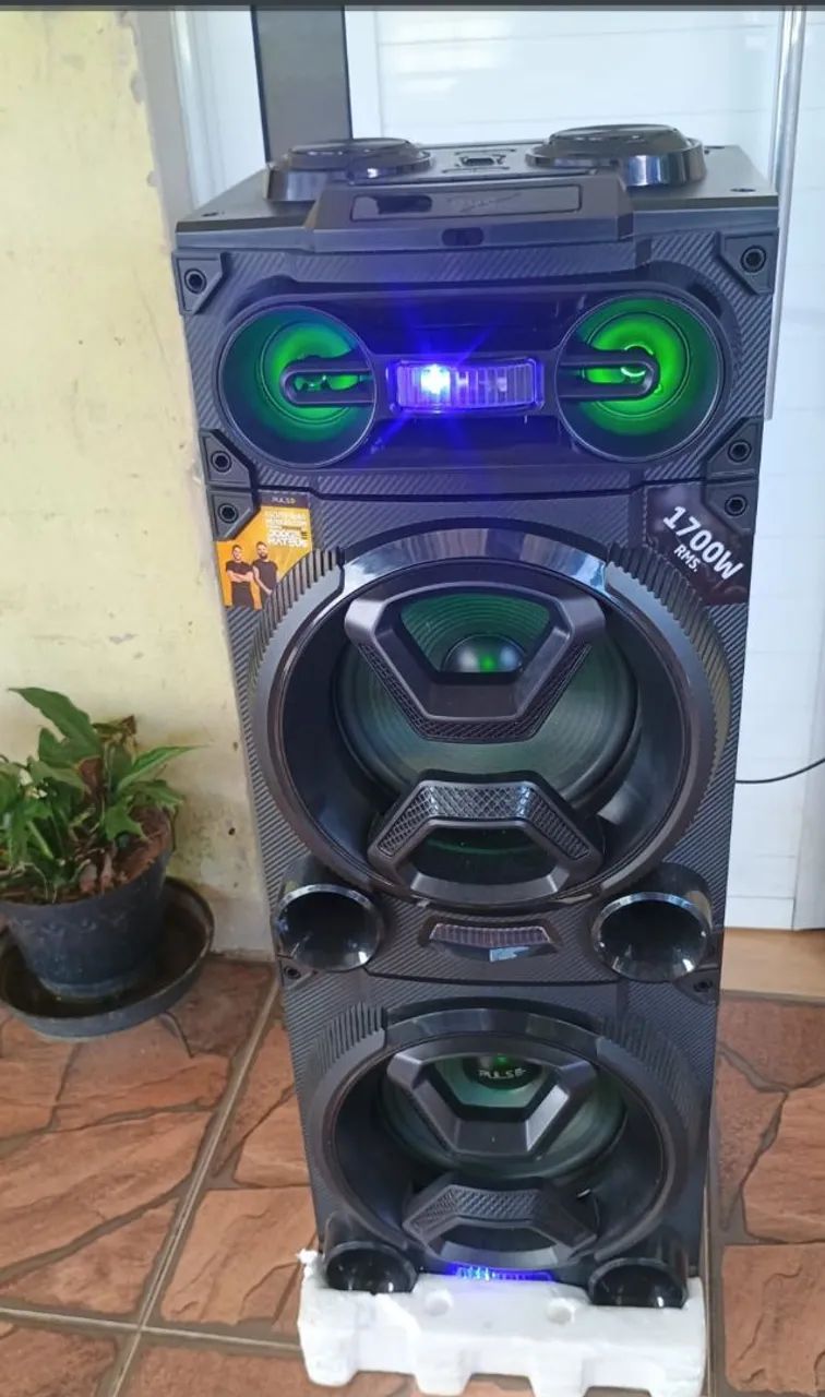Caixa de Som Bluetooth 1700W RMS - Potente e com Iluminação