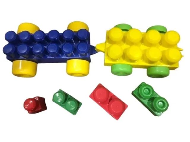 Blocos De Montar Com 80 Peças Variadas - Foto 2