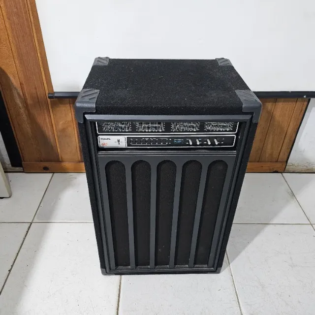 PAR DE CAIXAS DE SOM PHILLIPS VINTAGE MODELO 487 HI-FI CUSTOMIZADA