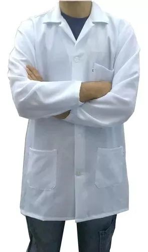 Jaleco Longo C/ Manga Longa Avental 3 Bolsos Branco Tam: G  - Foto 6