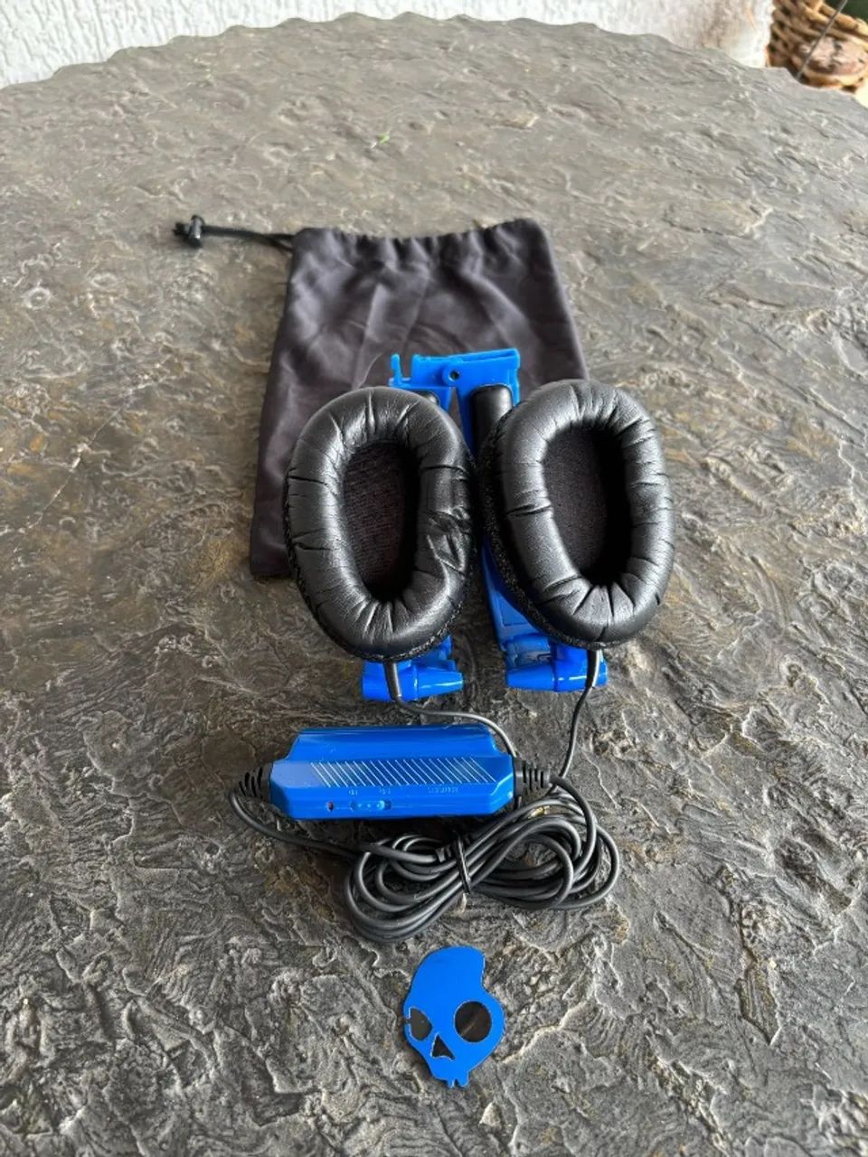 Headphone SkullCandy Azul c/ fio - Foto 4