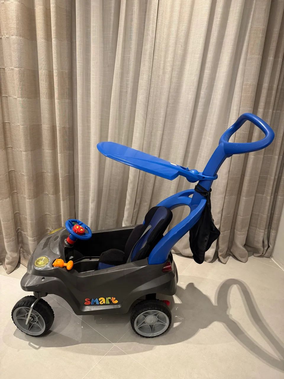 Carrinho de empurrar criança Smart Baby Confort azul Bandeirante - Foto 4