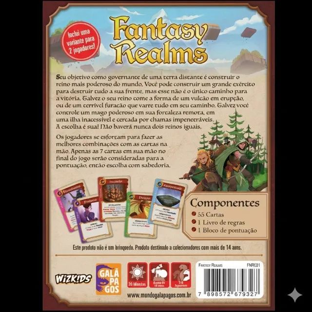 Fantasy Realms - Lacrado Galápagos jogo de tabuleiro - Foto 4