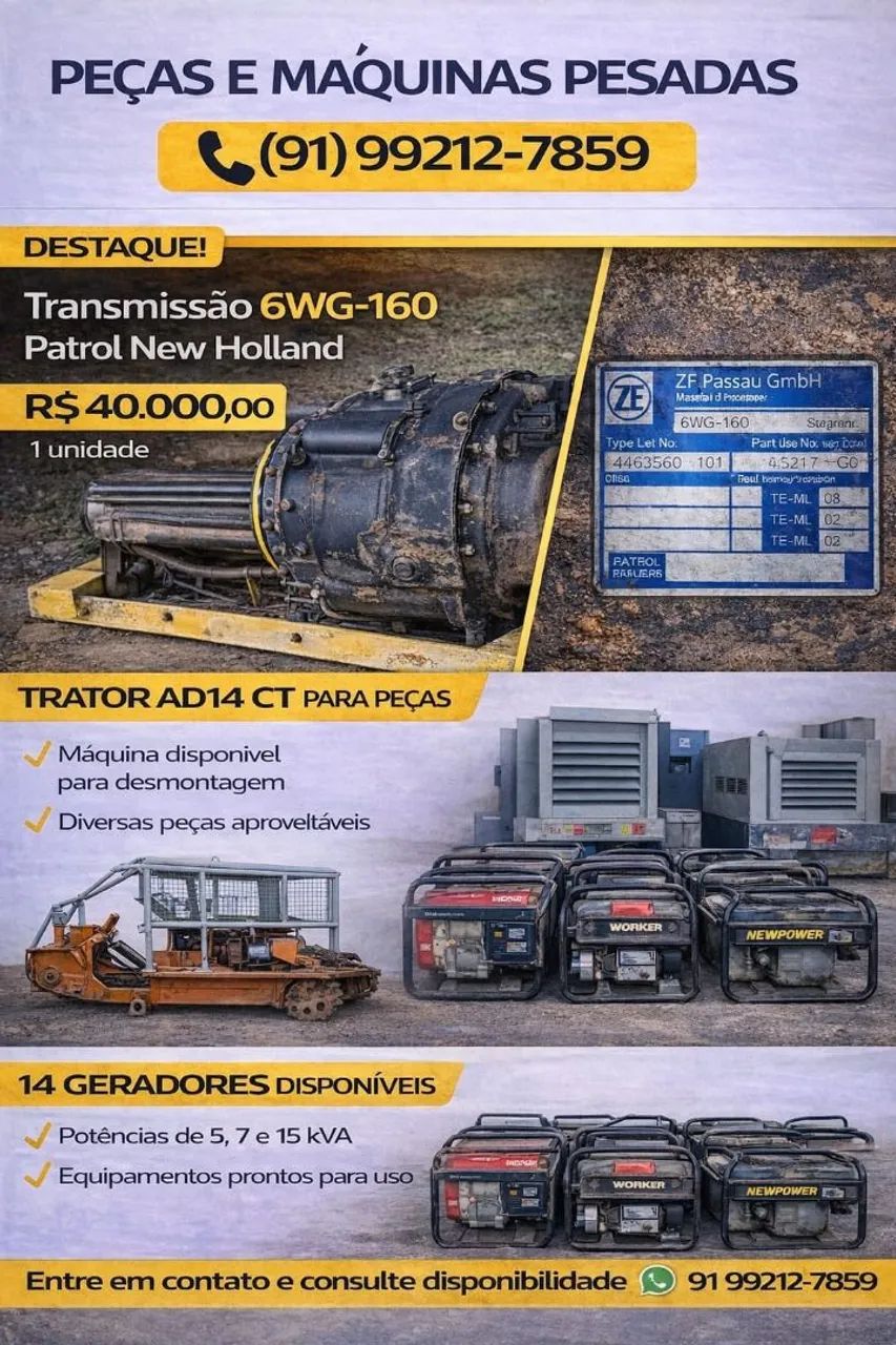 Peças Máquinas Pesadas | Transmissão, Cubos, Geradores - Oferta - Foto 2