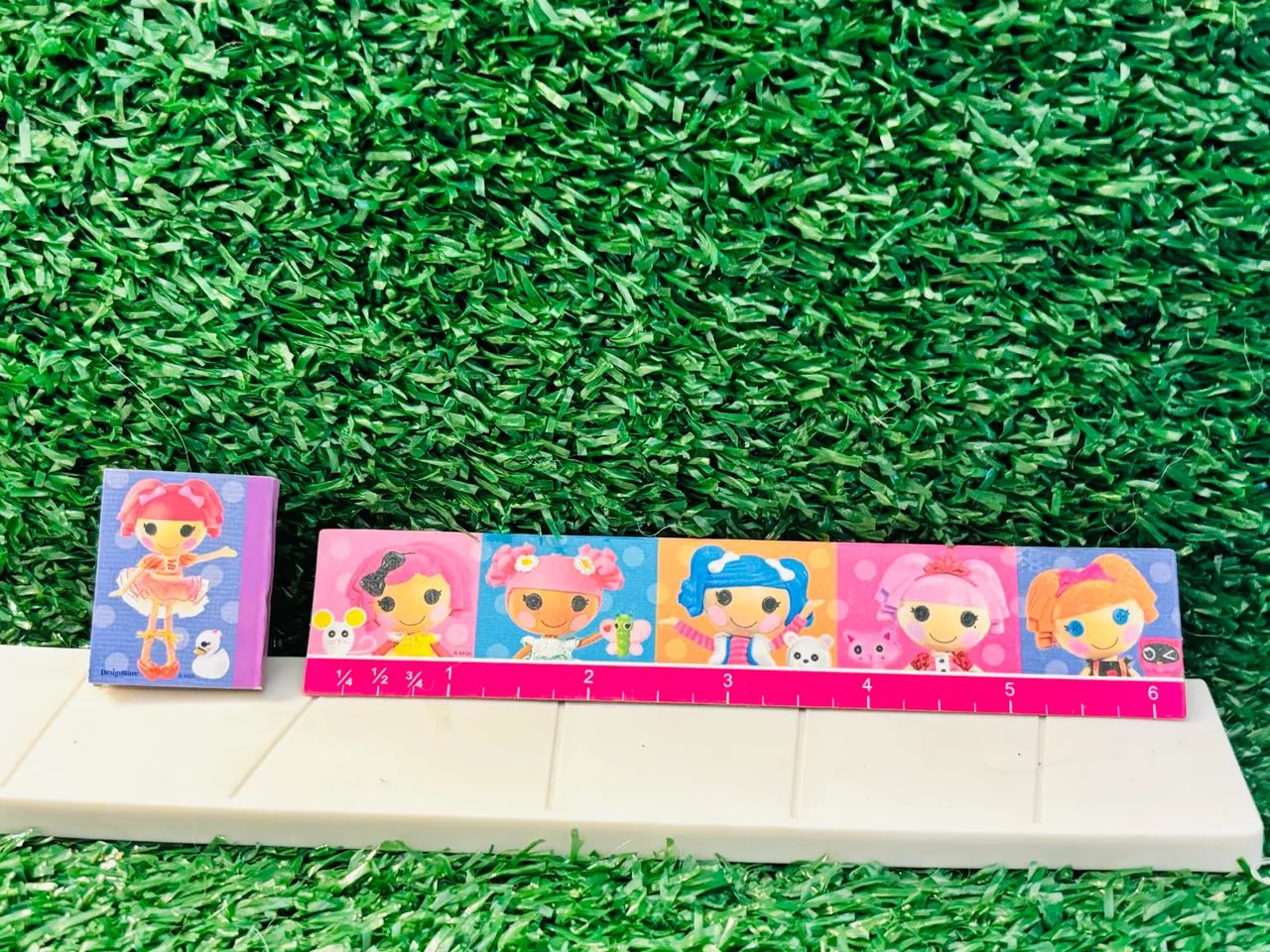 Kit Lalaloopsy azul com papelaria e bijus  - Foto 4