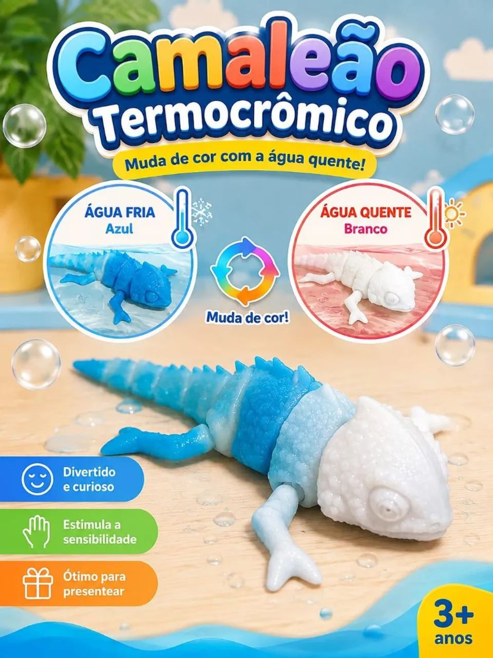 Camaleo troca de cor