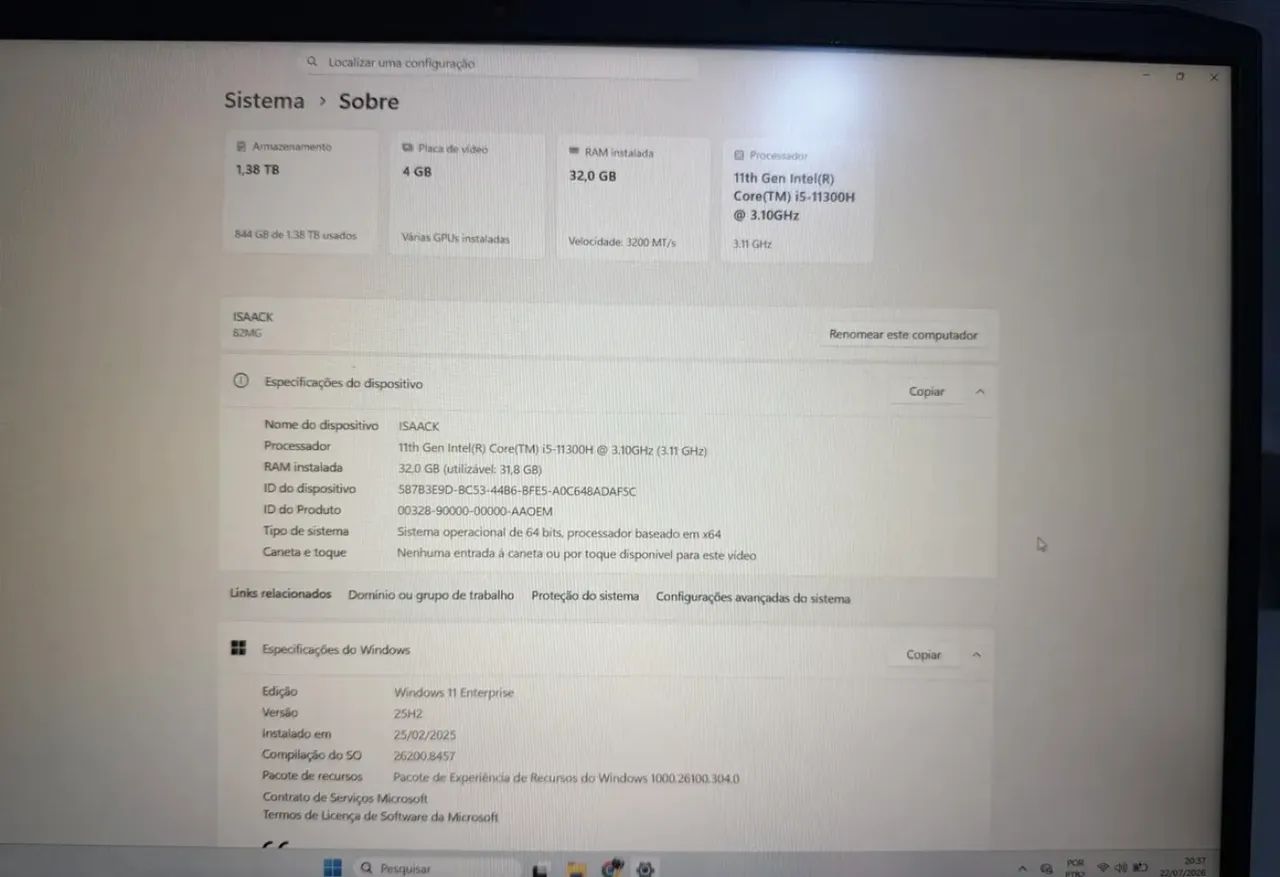 Notebook Gamer Lenovo Ideapad Gaming 3i+ Upgrades - Foto 5