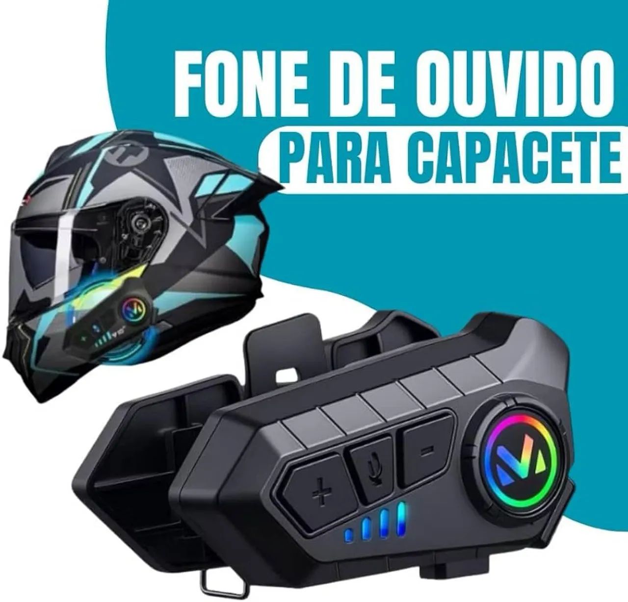 Intercomunicador Bluetooth capacete moto 
