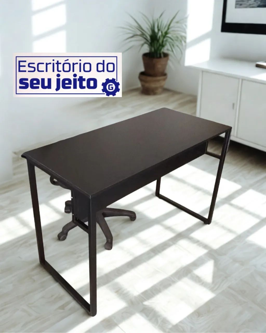 Mesa Multiuso 1,1m REFORÇADA NOVA Birô para Computador Notebook de Escritório Gamer Offic - Foto 2