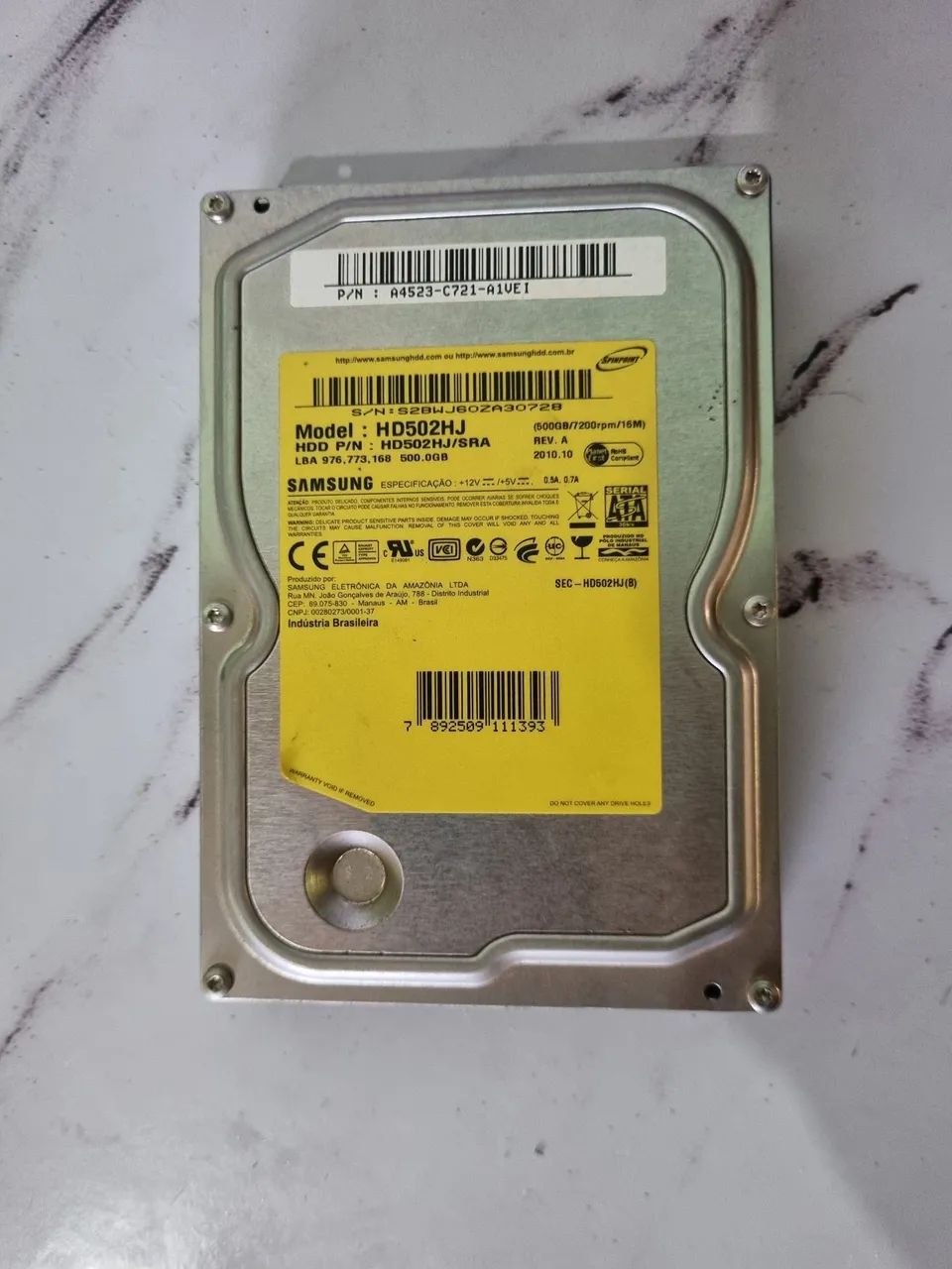 HD 500gb SAMSUNG emperfeito estado, funcionando perfeitamente