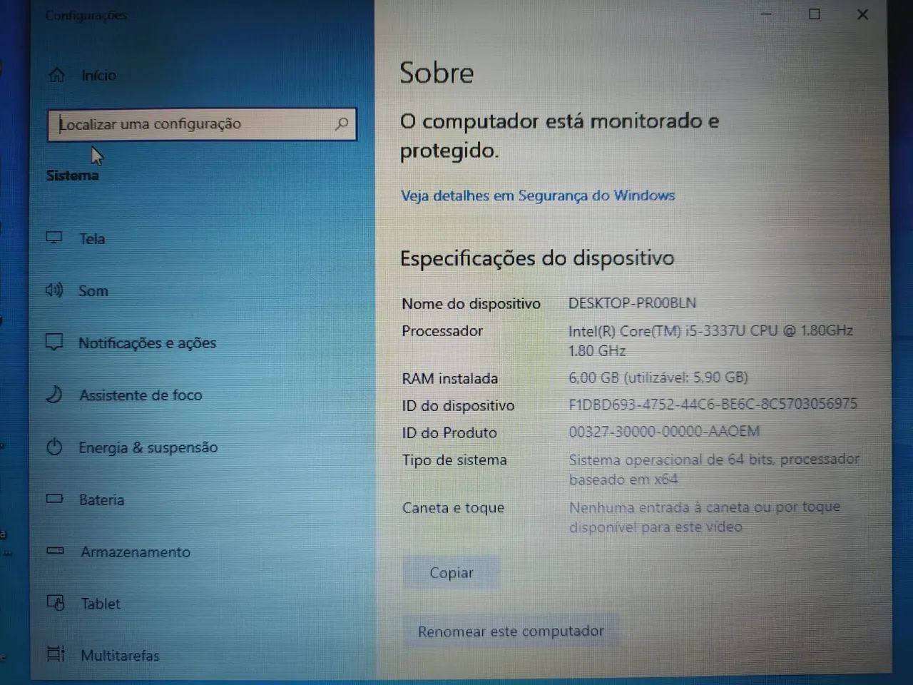 Vendo notebook Dell i5 6 Gb de ram com ssd 