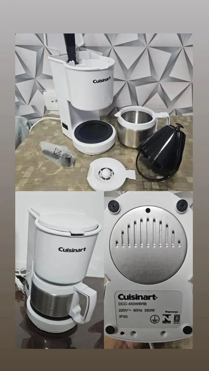 Cafeteira com Jarra em Inox para 4 Xícaras da Cuisinart. - Foto 3