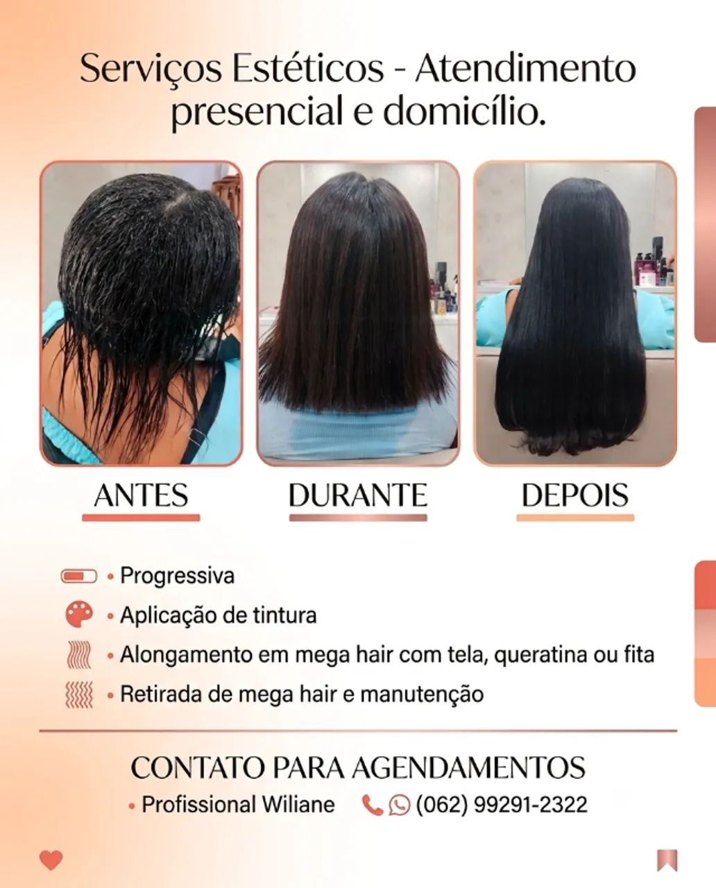 Serviços Estéticos - Atendimento Presencial e Domicílio.