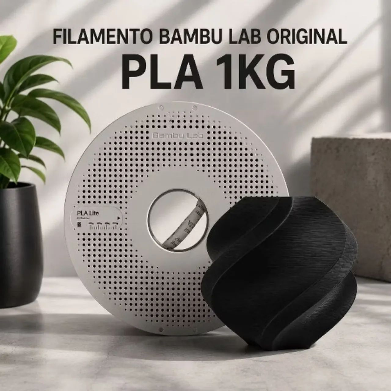 Filamento bambu Lab Pla lite com carretel  - Foto 2