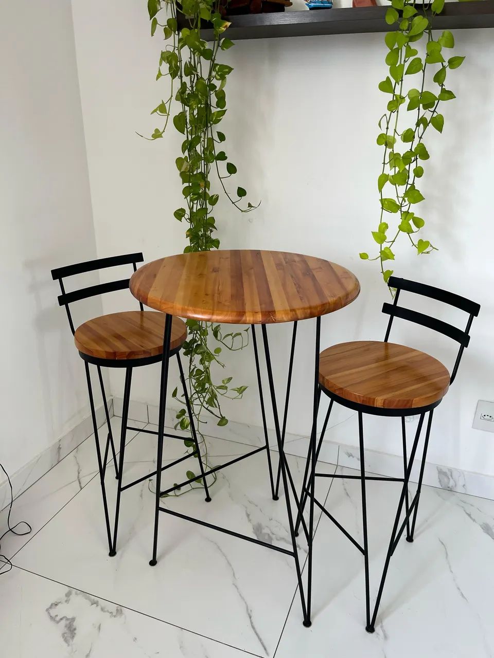 Mesa bistrô  madeira 