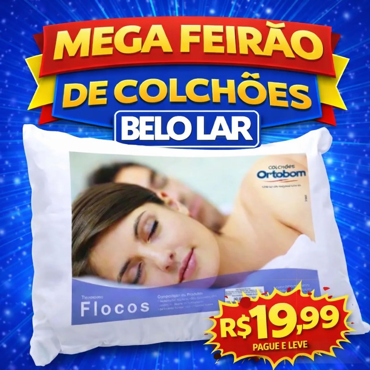 Travesseiro Ortobom R$19,99