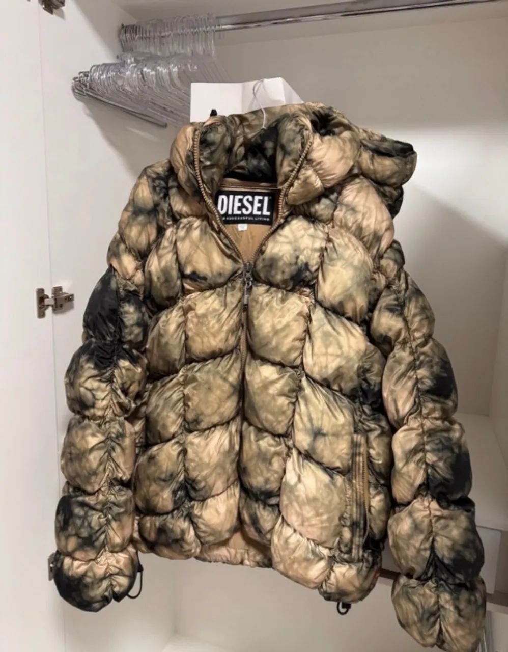 jaqueta diesel puffer oversized tam m