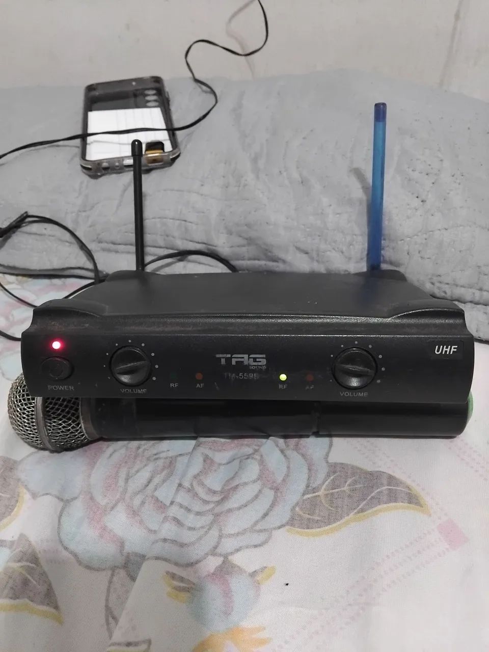 Microfone duplo sem fio tagima