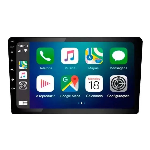 Central Multimidia Mp5 Roadstar 9" 2 Din Carplay Android Auto Sem Fio + Camera de Ré  - Foto 2