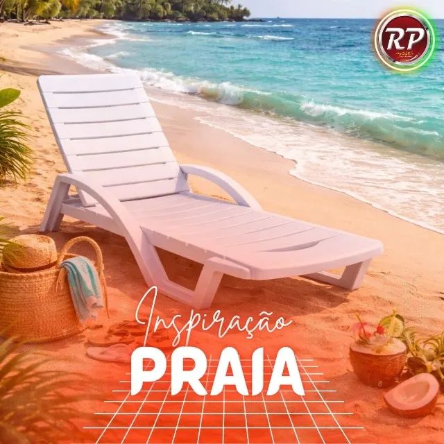 Espreguiçadeira De Plástico Ajustável Empilhável Com rodas