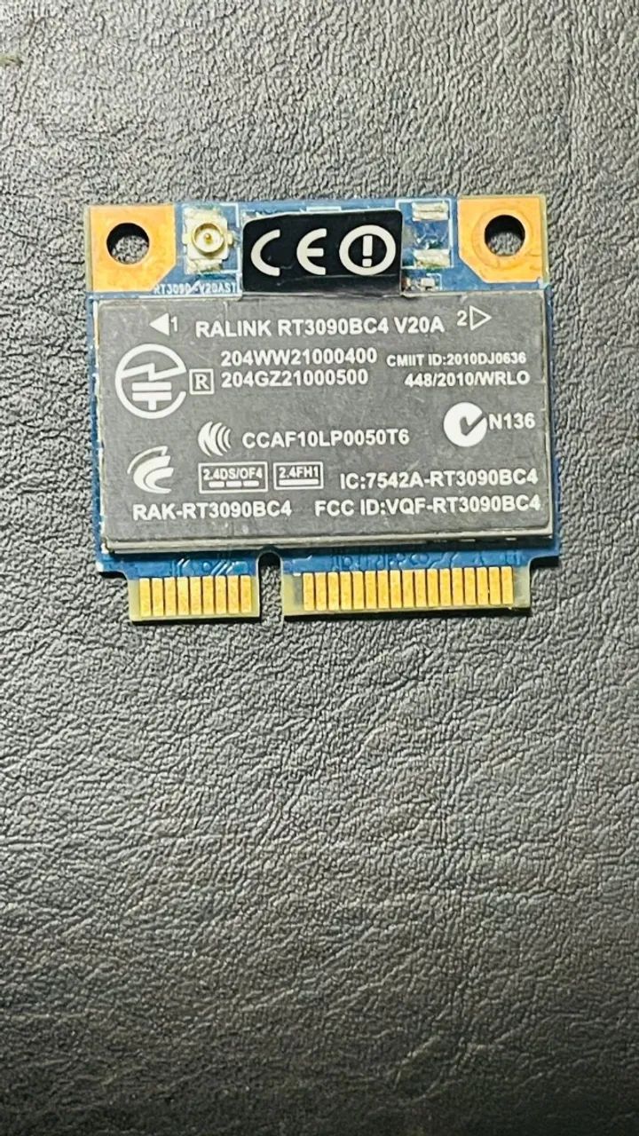 Essa é uma placa combo de rede sem fio (Wi-Fi) e Bluetooth para notebooks