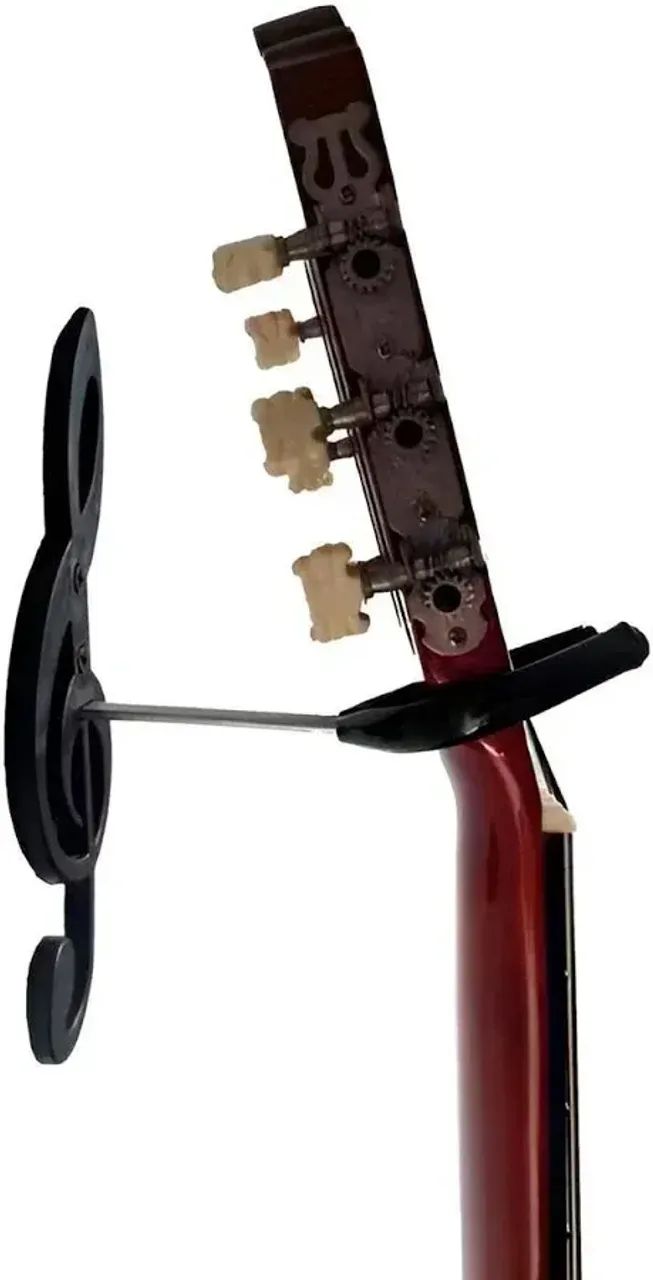 Suporte Clave De Sol De Parede Violão Guitarra Violino Baixo - Foto 2