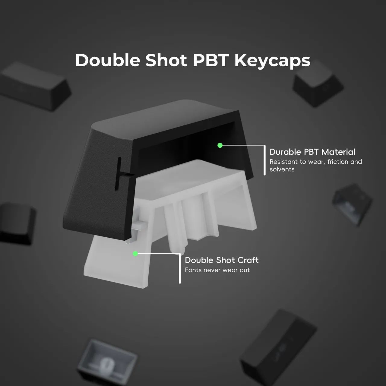 Keycaps XVX Phantom Gradiente para teclado mecânico  - Foto 4
