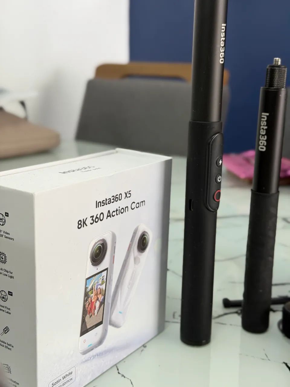 Insta360 X5 Kit Com bastão Foldable - Foto 2