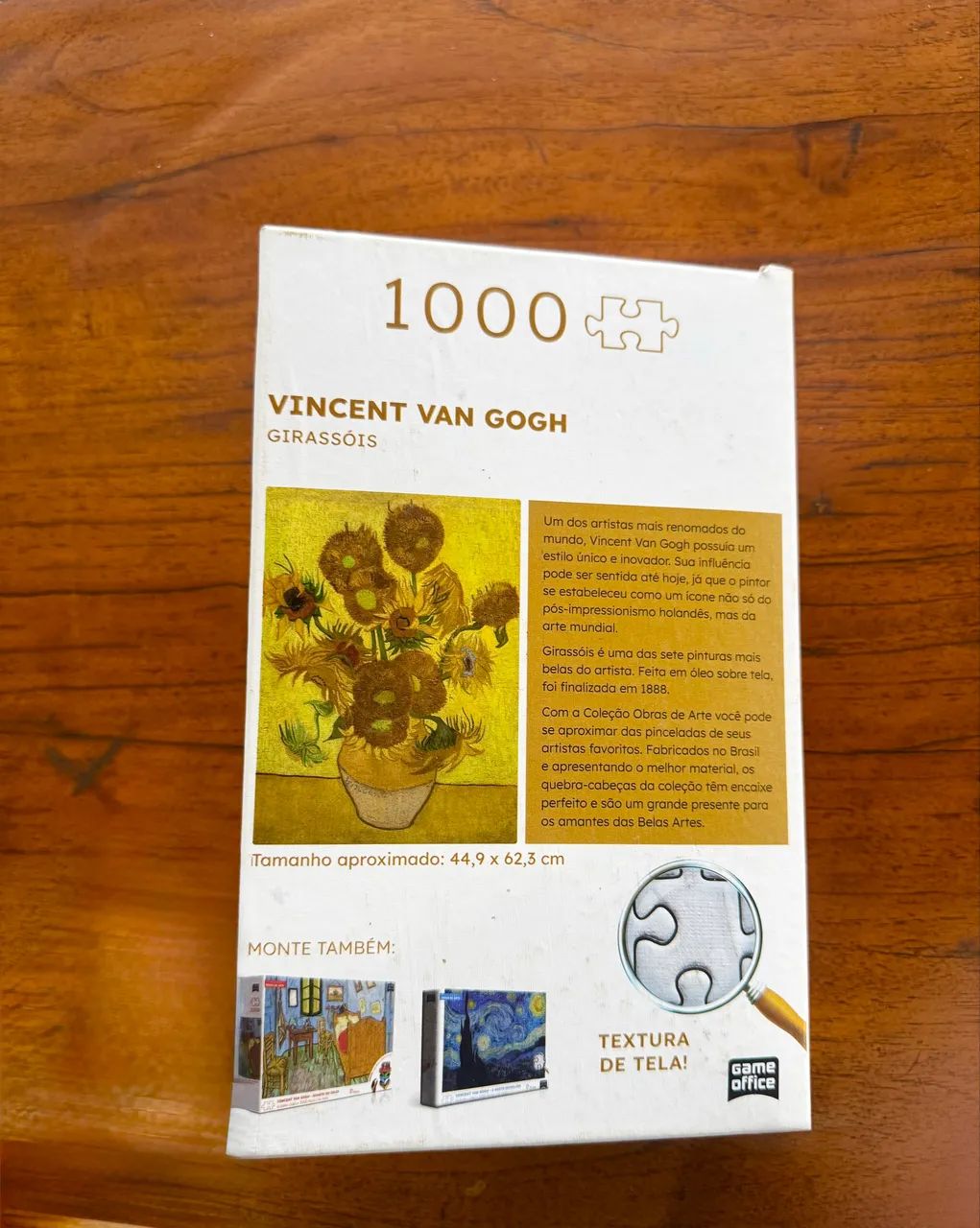 Quebra-cabeça Van Gogh Girassóis 1000 peças Game Office - Foto 2