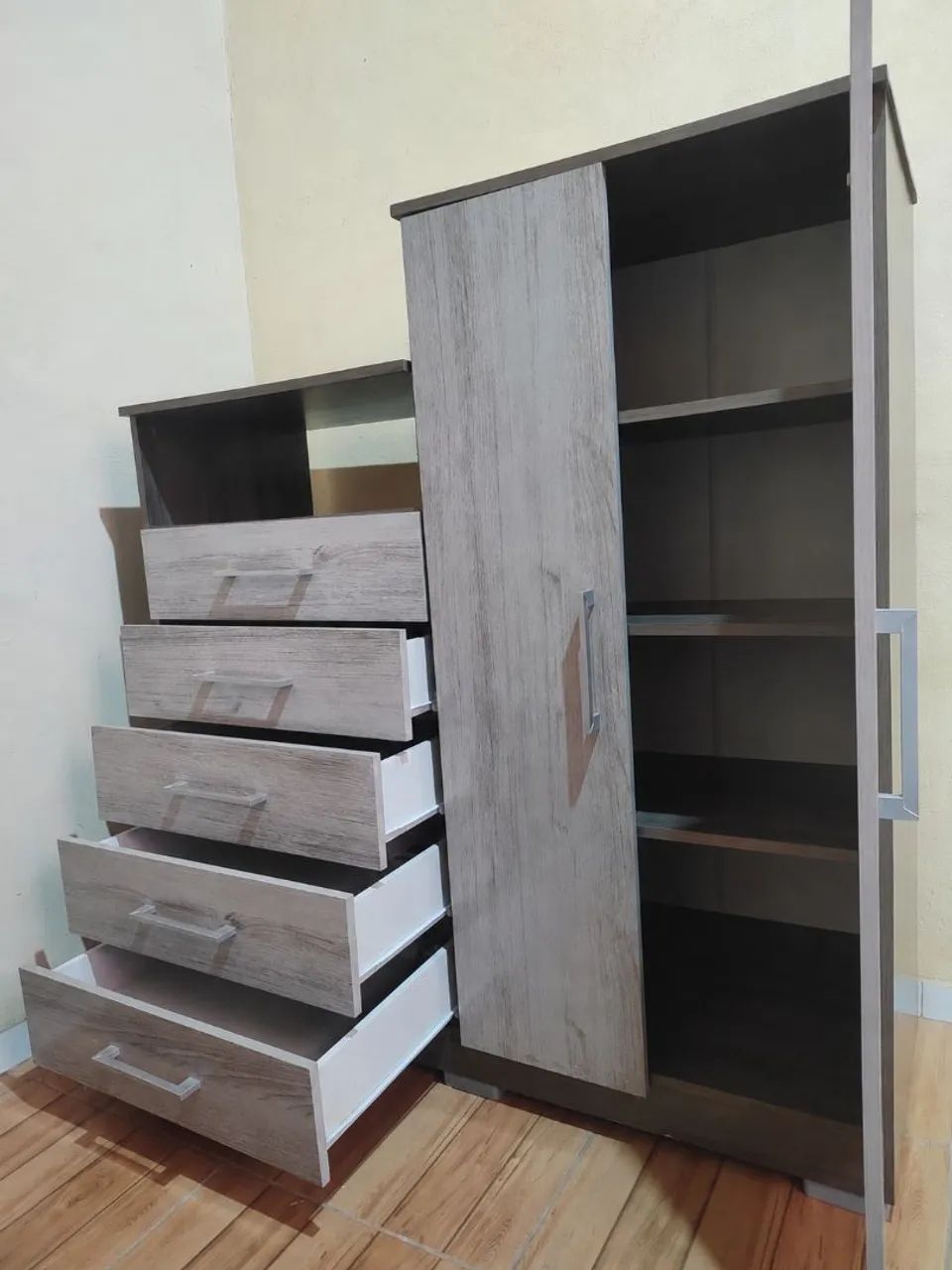 Cômoda 5 Gavetas e Armário - Ótimo Estado - Foto 2