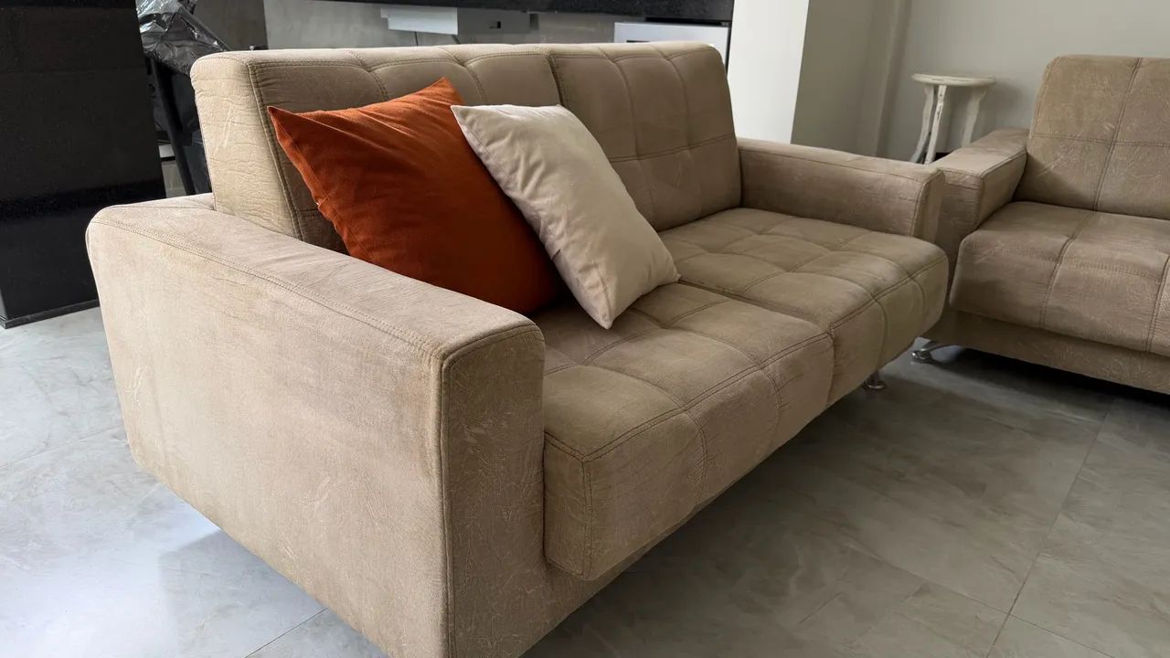 Conjunto de Sofás 3 e 2 Lugares - Excelente Estado de Conservação - Foto 2