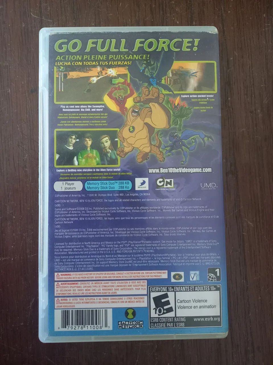 Jogo Ben 10 Alien Force PSP Original - Foto 2