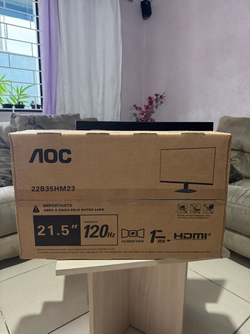 MONITOR AOC 120HZ - 22 POLEGADAS - SEMINOVO - PARCELO - Foto 2