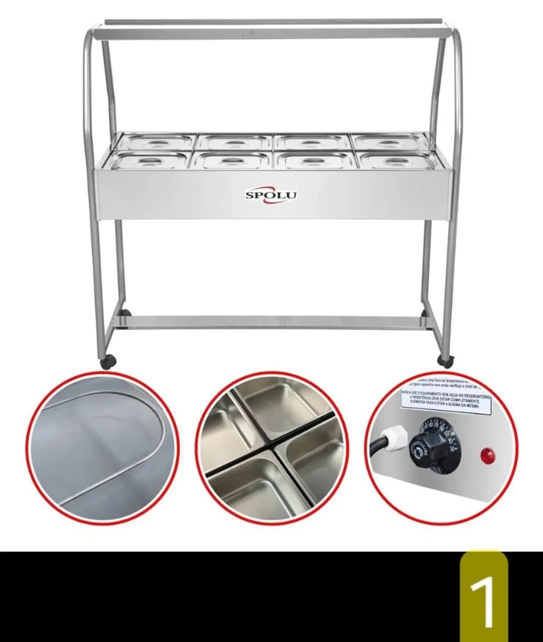 Rechaud/ Banho Maria 8 cubas - Foto 3