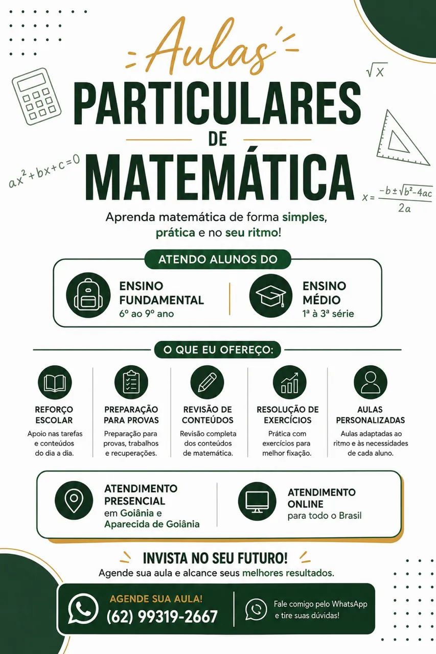 Professora de matemática - Reforço escolar