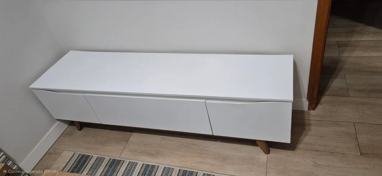 Rack para Tv branco fosco 1,80m - Foto 3