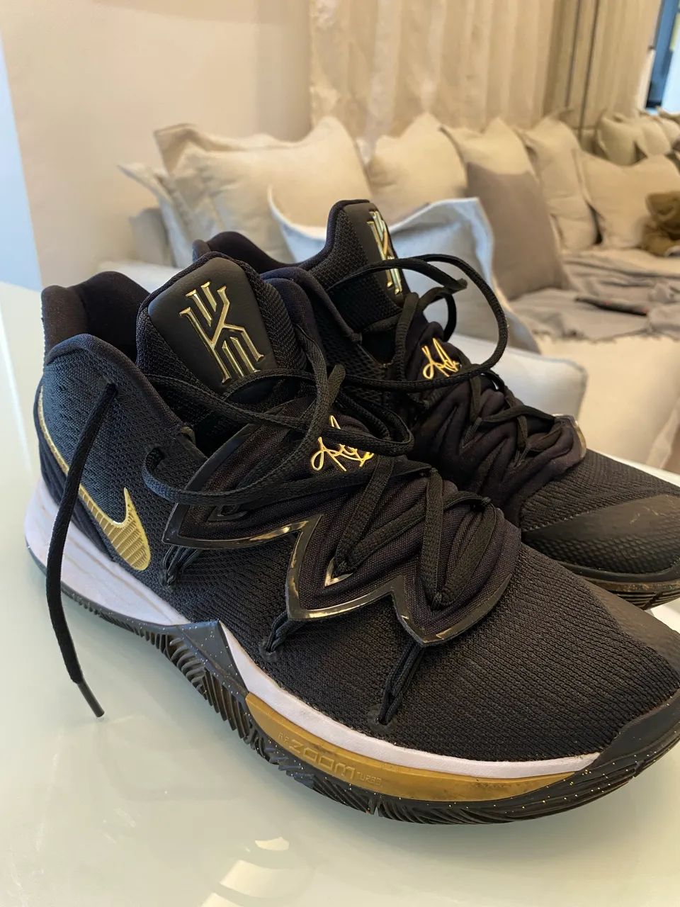 Men's Nike ブラック/ゴールド 7 KYRIE NIKE Shoes CQ9327-003 Raygun Roswell EP 7 Kyrie シューズ(男性用)